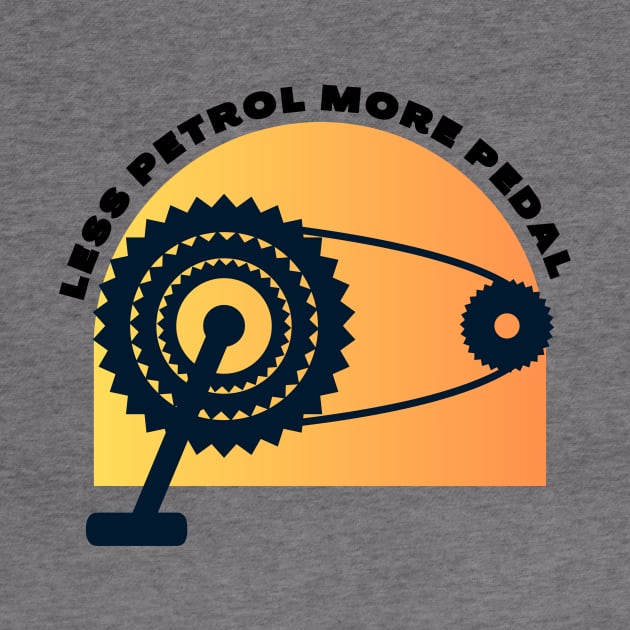 Less Petrol More Pedal Funny Cycling Gift by Grun illustration 